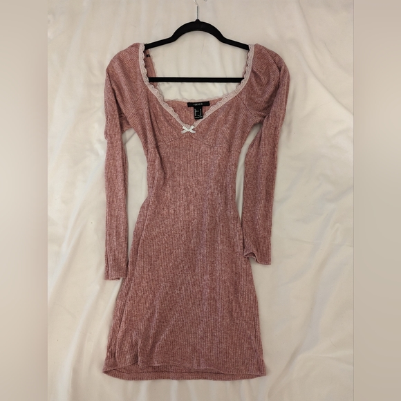 long sleeve pink dress forever 21 Puff-Sleeve Satin Maxi Dress